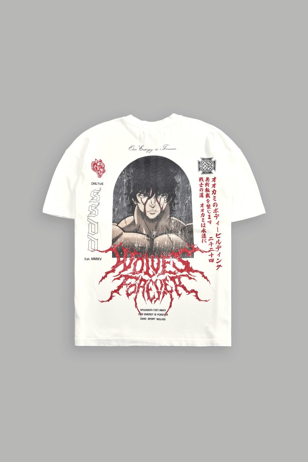 Unbreakable Will "Premium" Oversized Tee in Cream