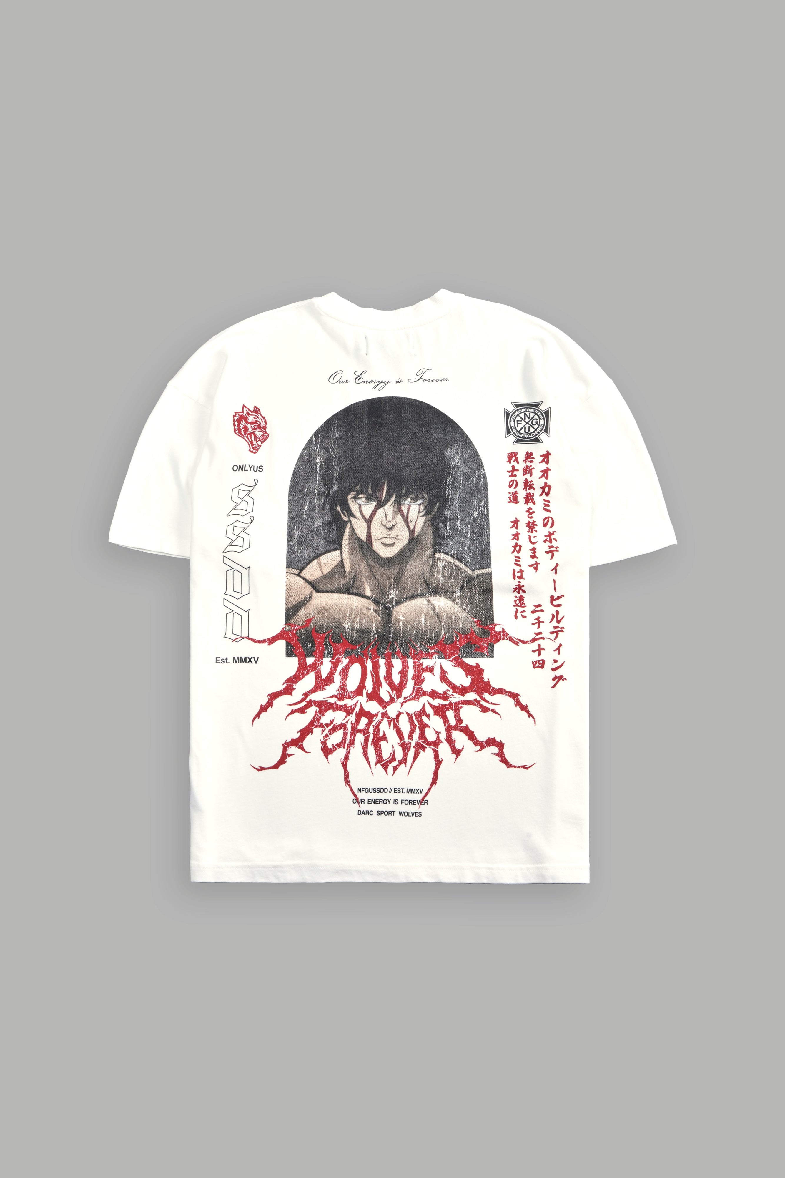 Unbreakable Will "Premium" Oversized Tee in Cream