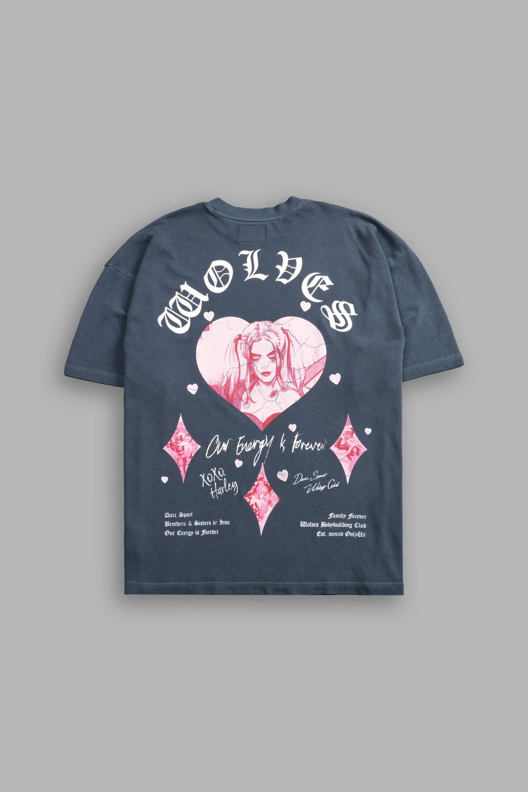 Her Energy "Premium" Oversized Tee in Darc Blue
