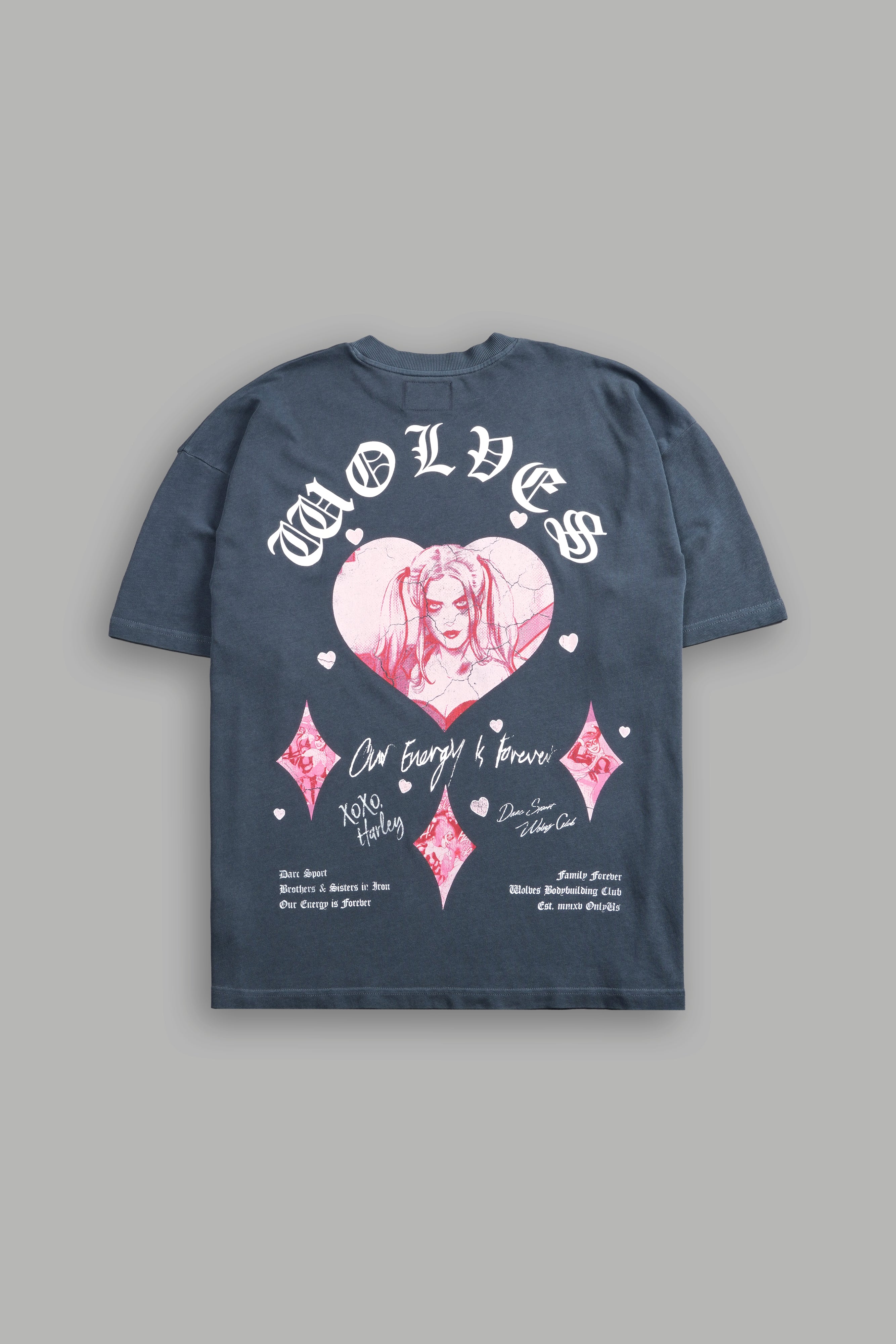 Her Energy "Premium" Oversized Tee in Darc Blue