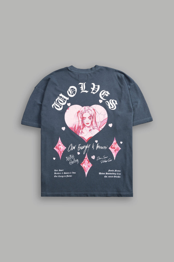 Her Energy "Premium" Oversized Tee in Darc Blue