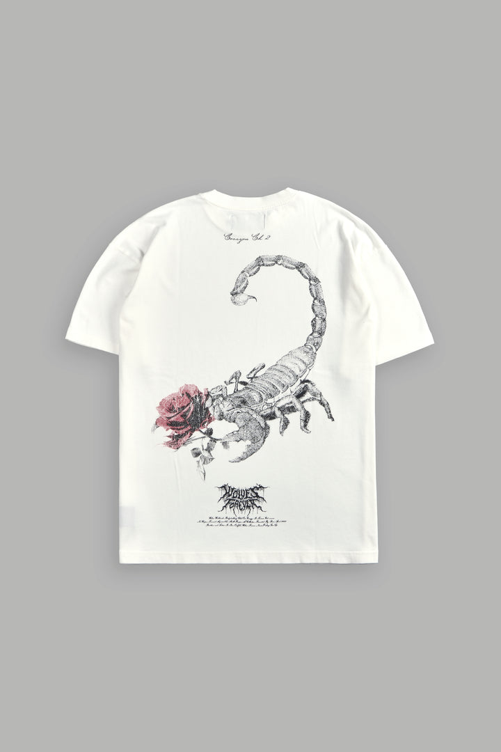 Scorpion Rose "Premium" Oversized Tee in Cream