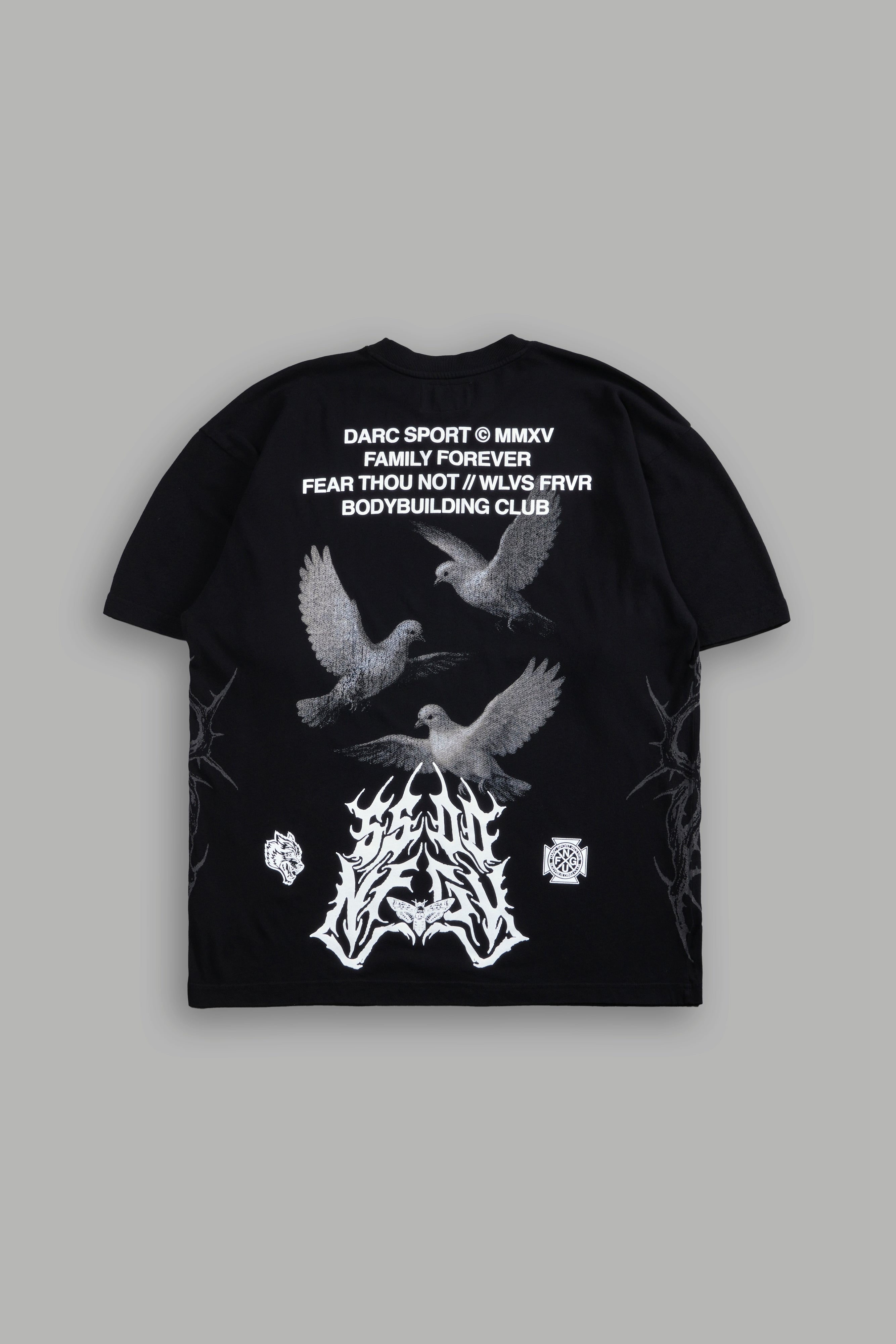 Darc Flight "Side By Side" Series Premium Oversized Tee in Black