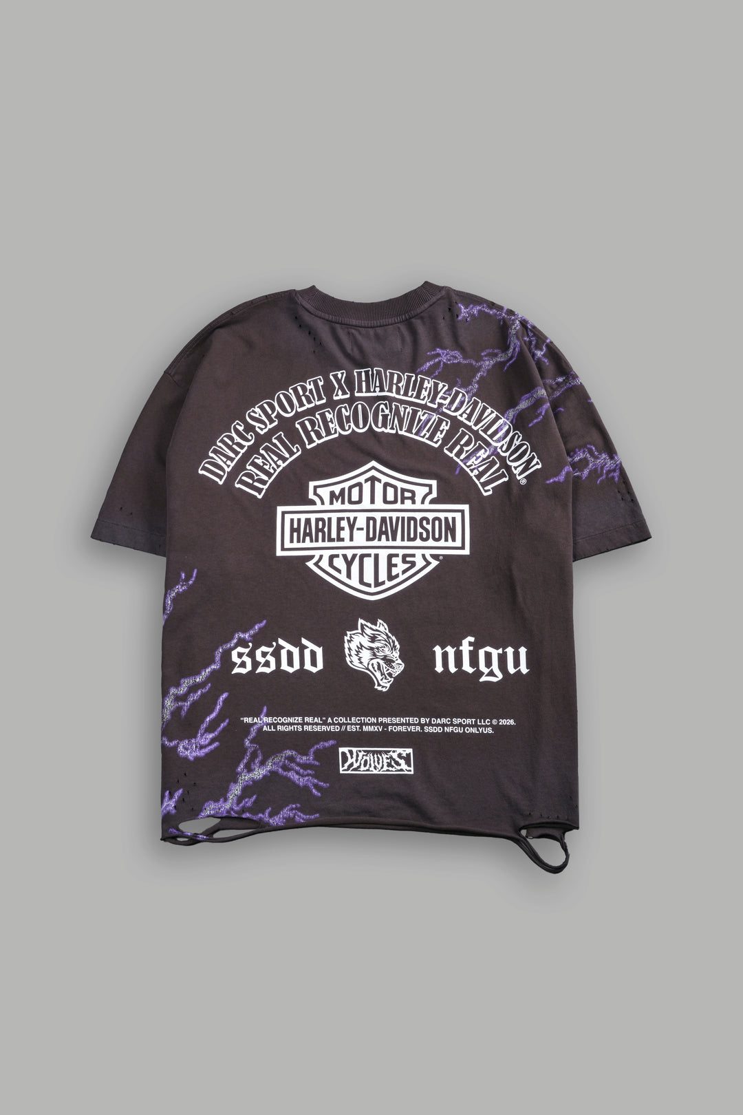 We Were Never the Same Distressed Grunge Tee in Darc Brown Drift Wash