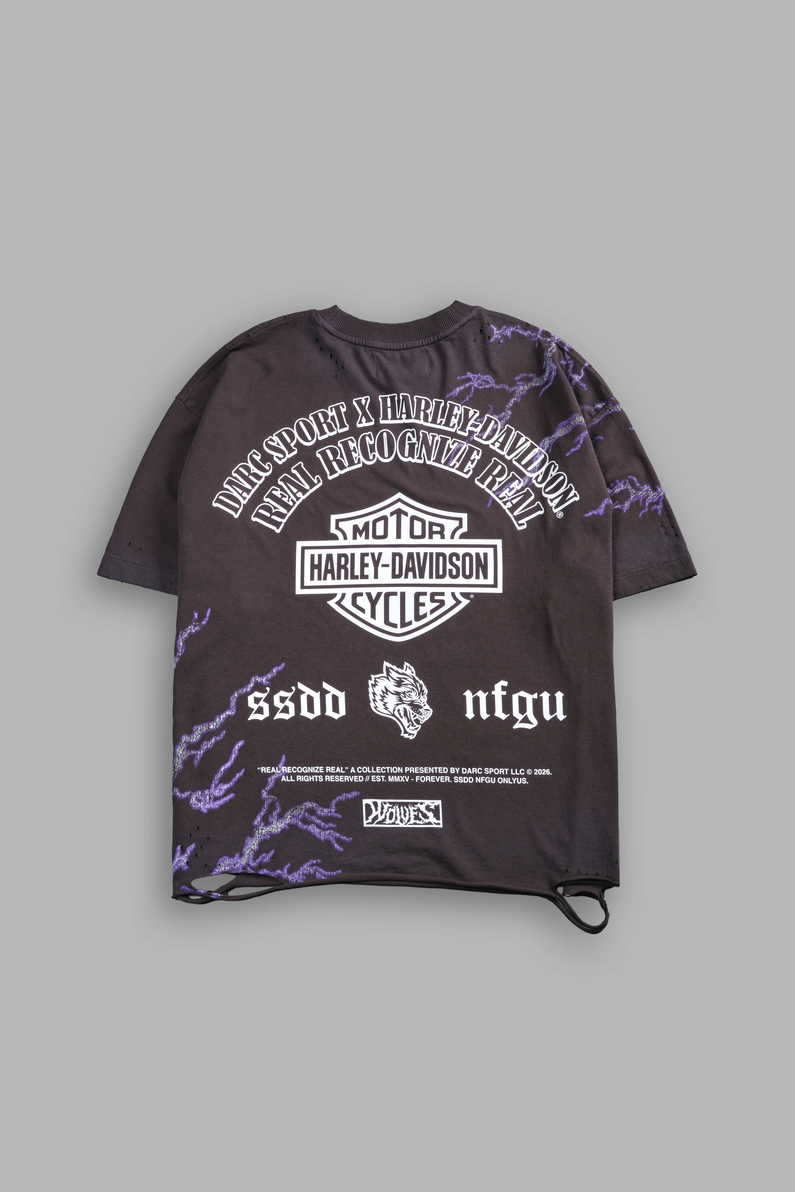 We Were Never the Same Distressed Grunge Tee in Darc Brown Drift Wash