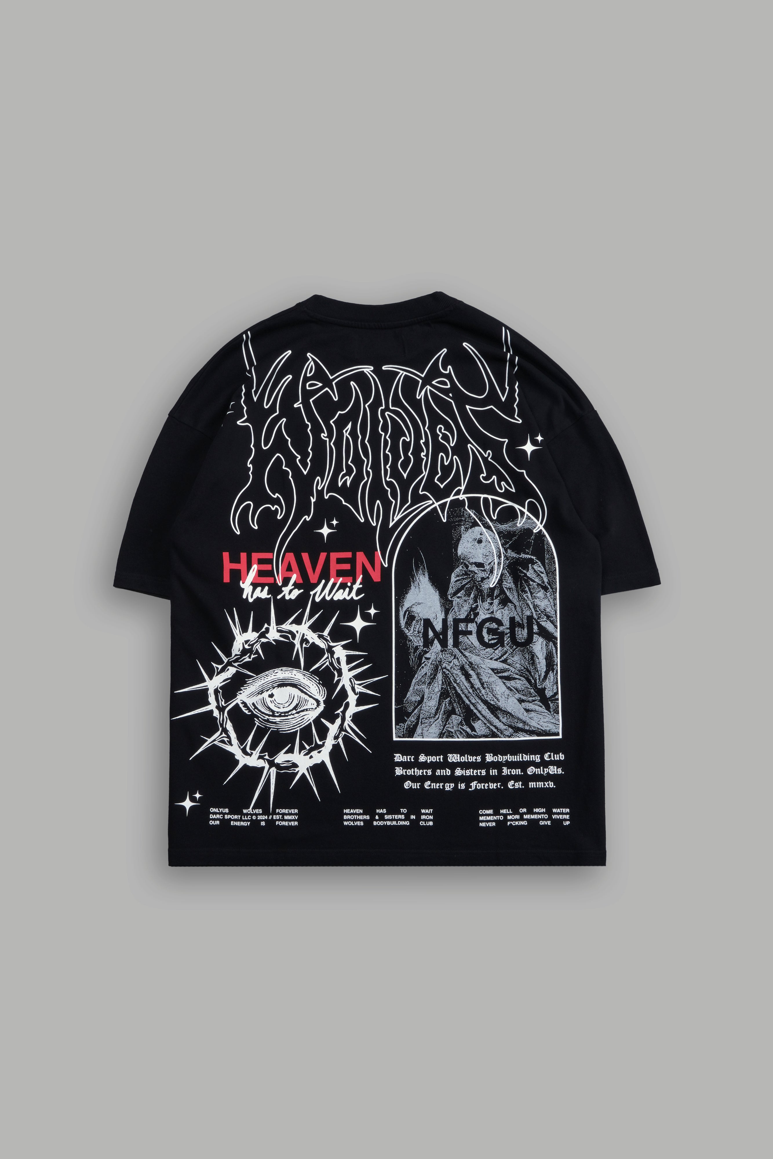 Overcome Mortality "Premium" Oversized Tee in Black