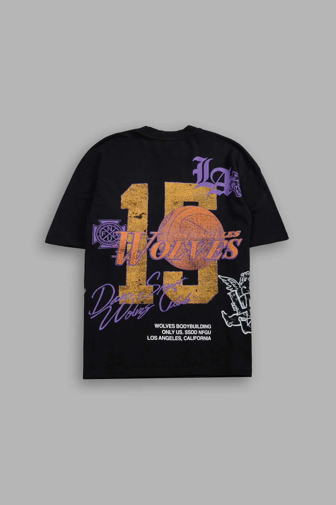 La Has Your Back Premium Oversized Tee in Black