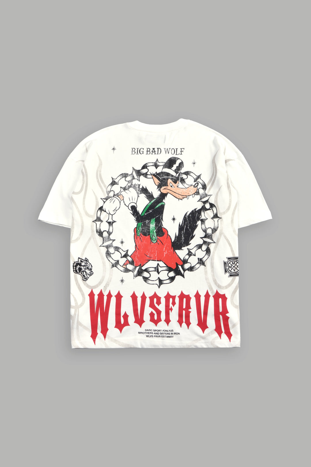 Big Bad Wolf Forever Premium Oversized Tee in Cream