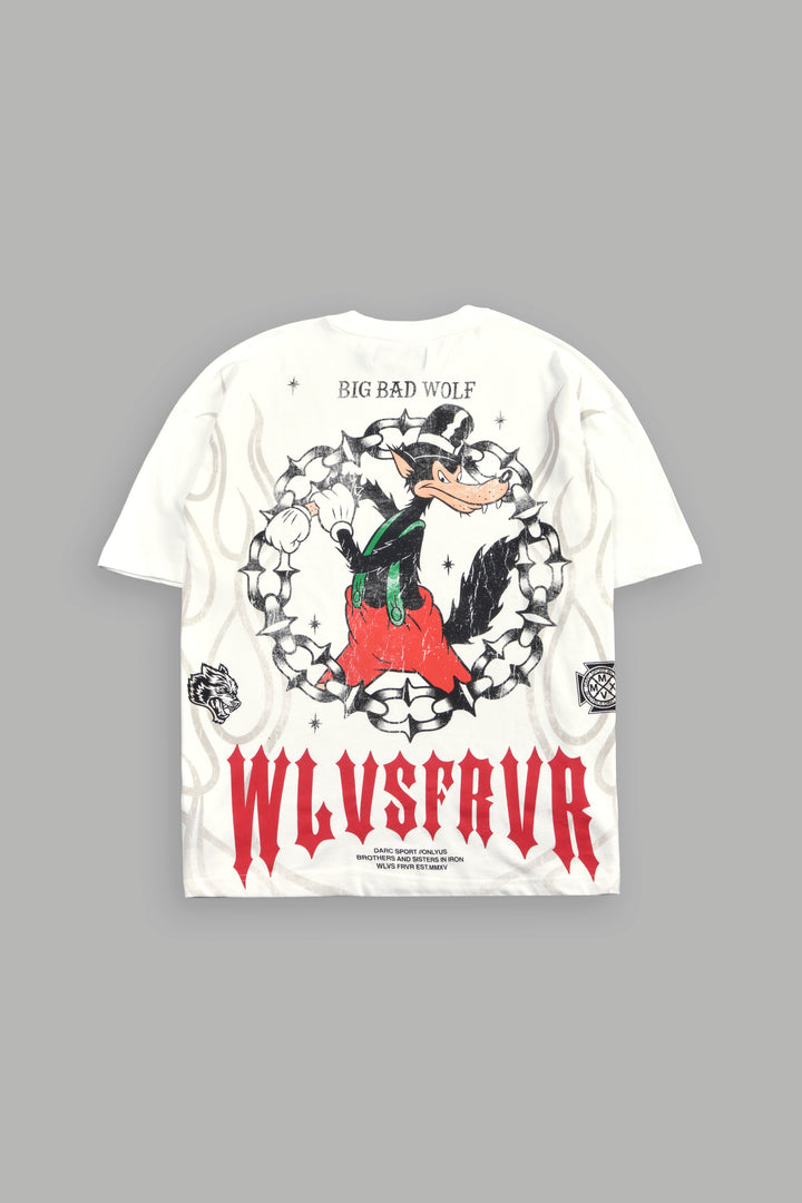 Big Bad Wolf Forever Premium Oversized Tee in Cream