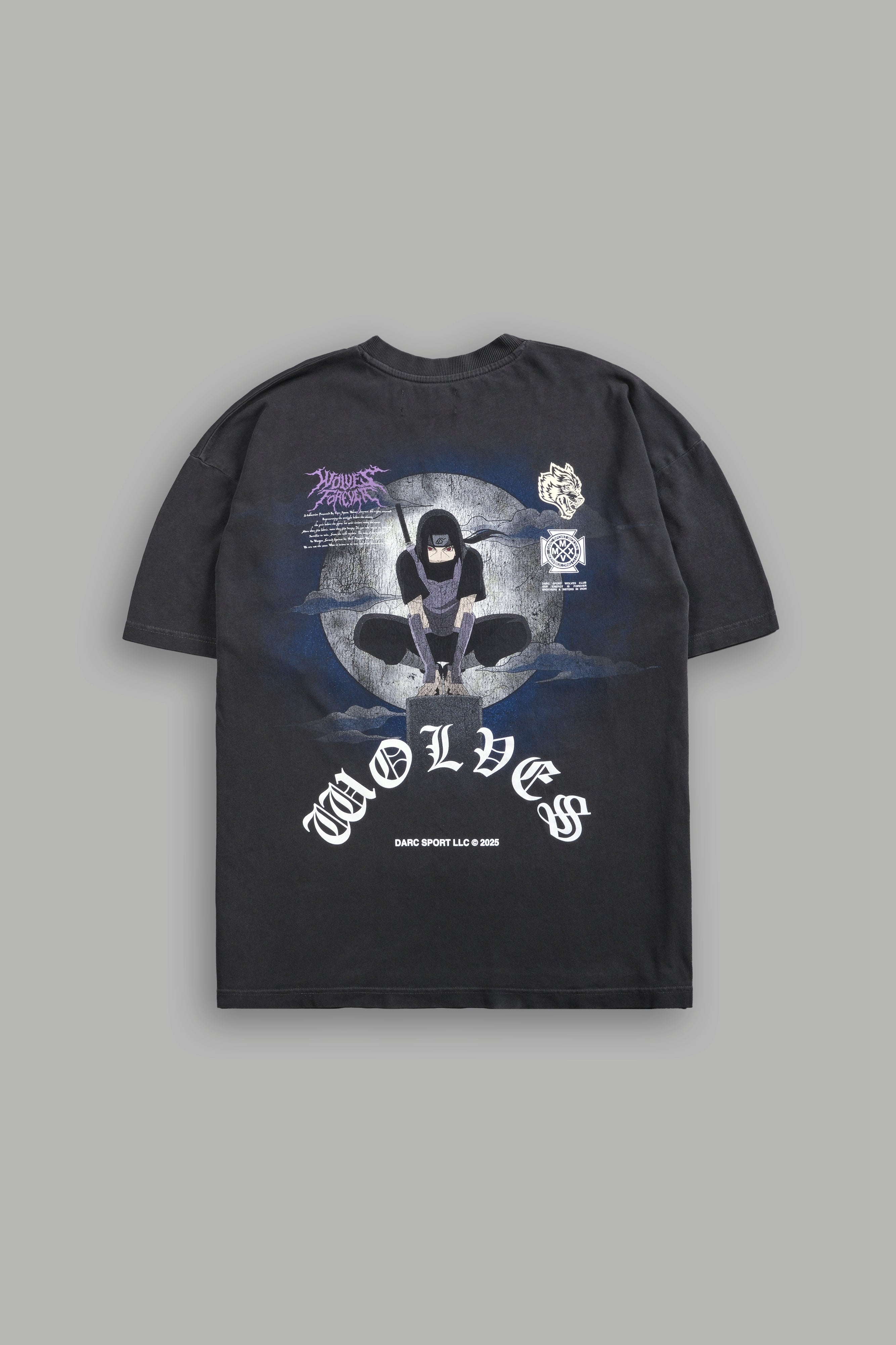 Under the Moon "Premium" Oversized Tee in Wolf Gray