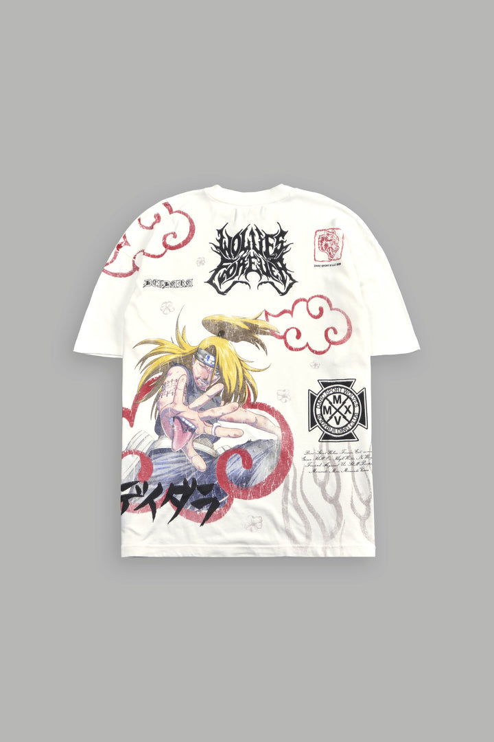 Deidara Premium Oversized Tee in Cream