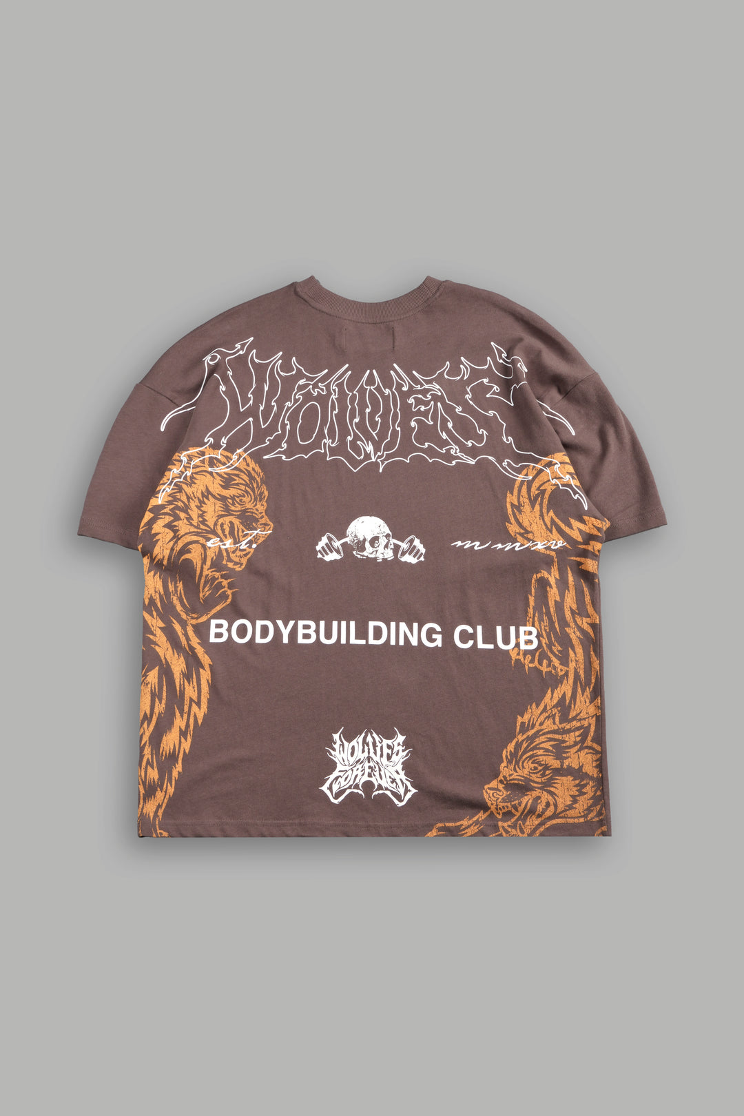 Wolves Bodybuilding Club Premium Tee In Mojave Brown