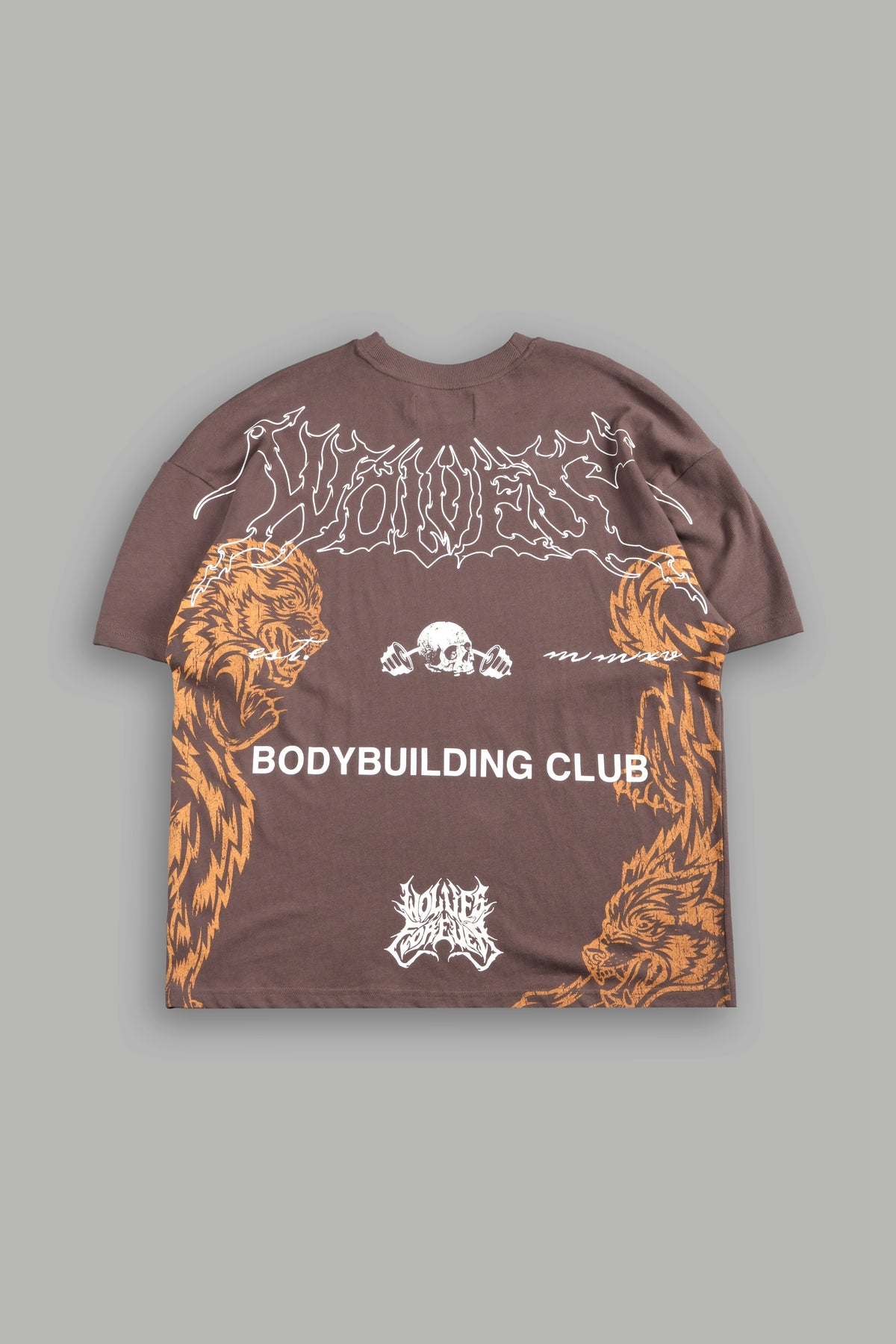 Wolves Bodybuilding Club Premium Tee In Mojave Brown