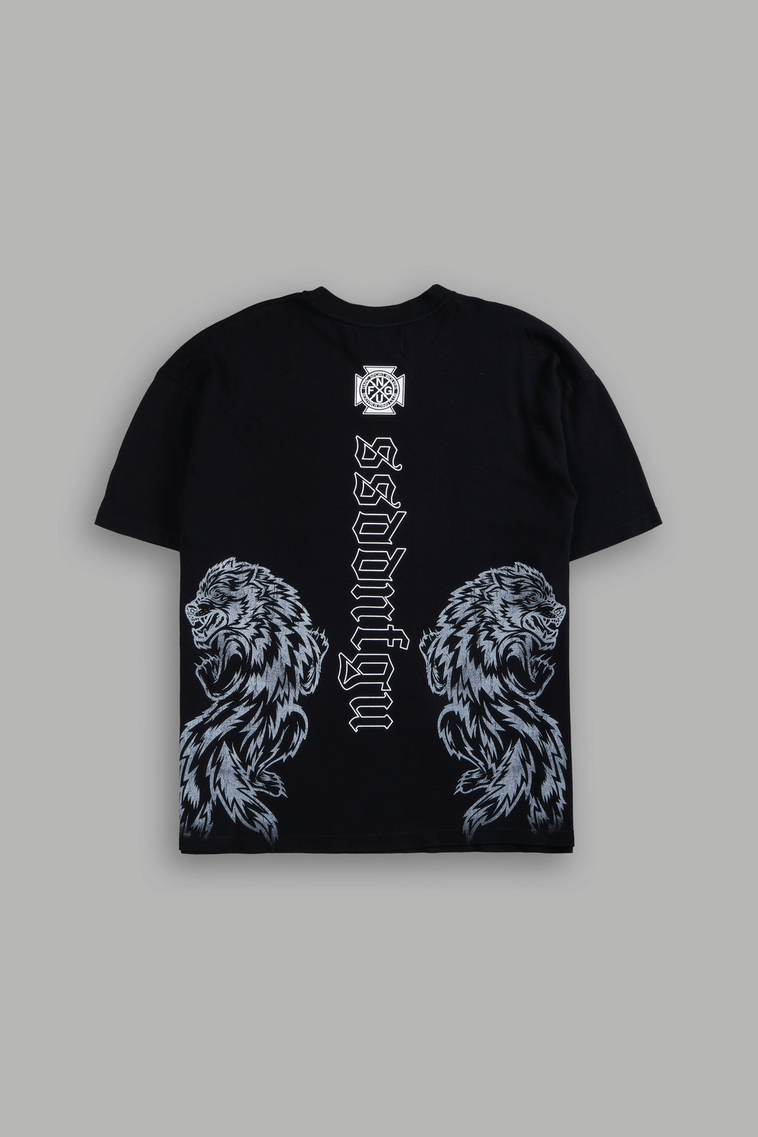Alpha Wolf "Premium" Oversized Tee in Black