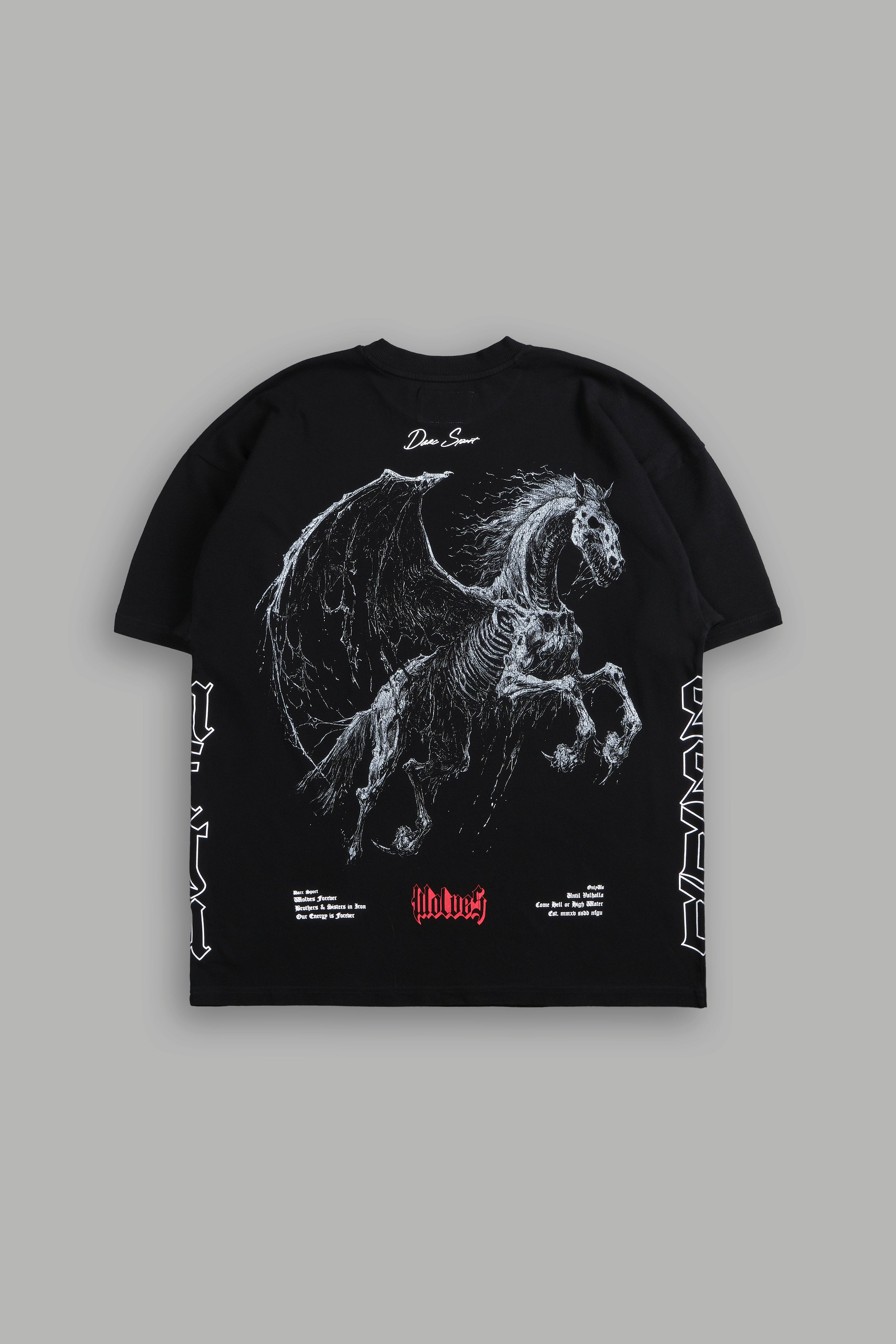 Darc Pegasus "Side By Side" Oversized Tee in Black