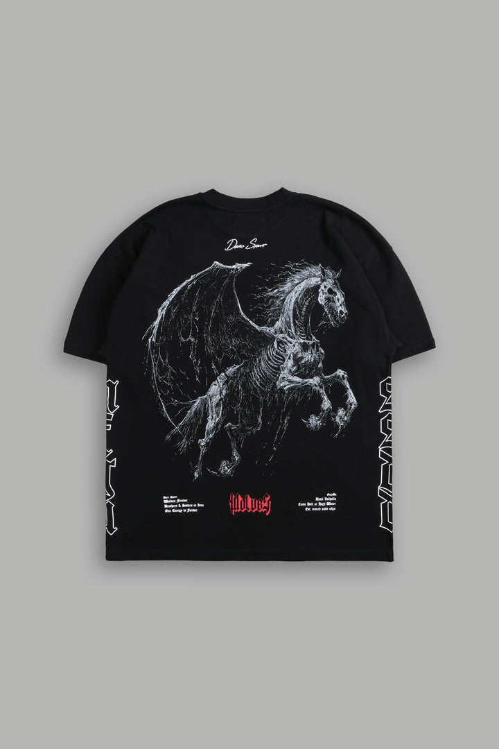 Darc Pegasus "Side By Side" Oversized Tee in Black