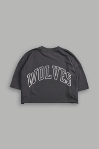 Fangs Premium "Premium" Oversized (Cropped) Tee in Wolf Gray