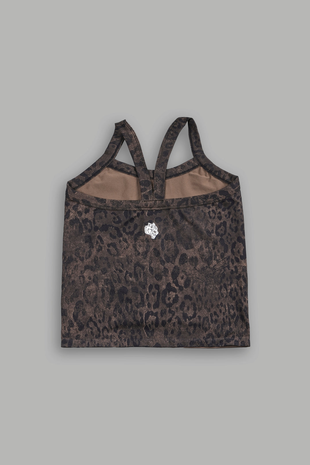 Chopper Hannah Long Soft Seamless Tank in Darc Brown Leopard