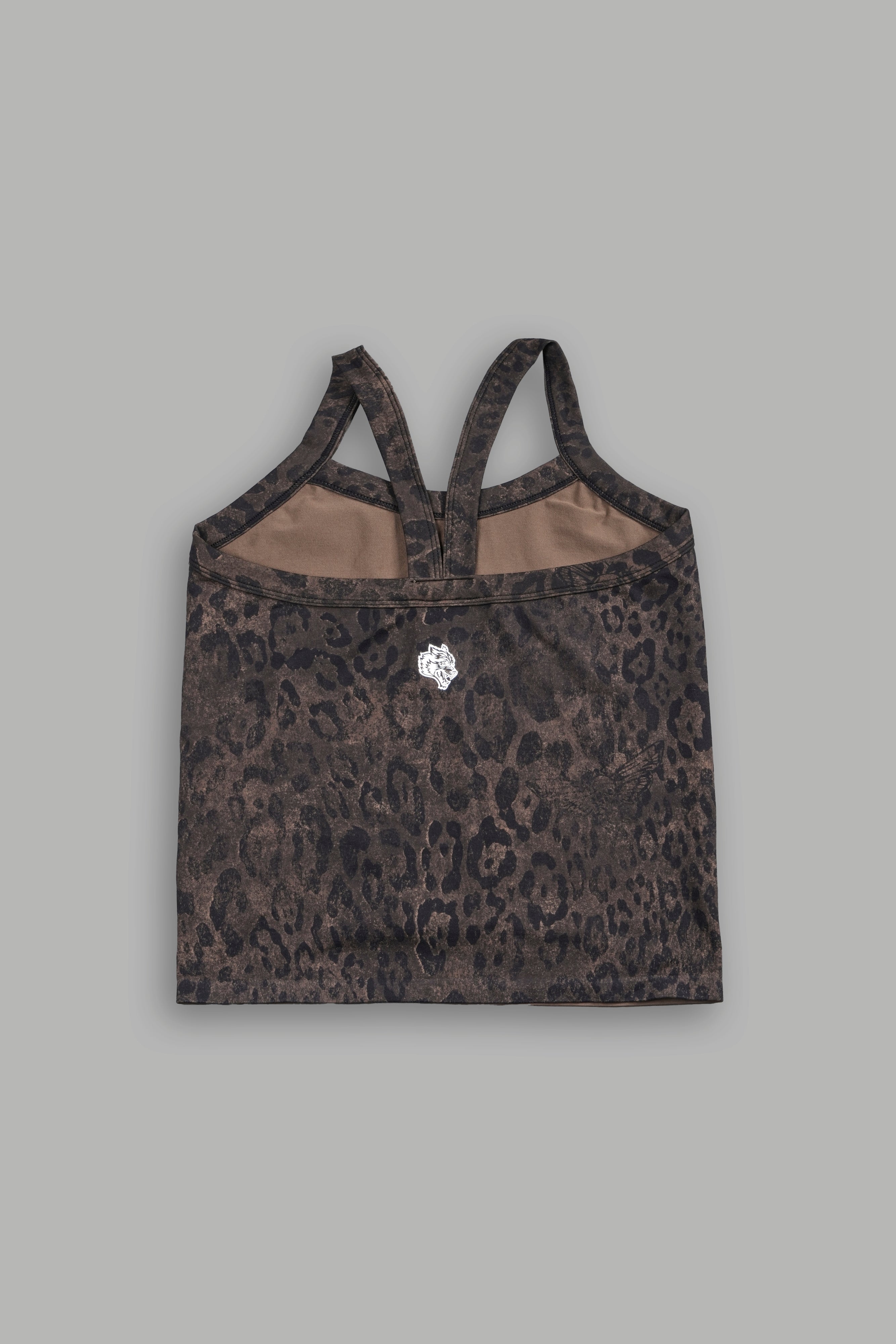 Chopper Hannah Long Soft Seamless Tank in Darc Brown Leopard