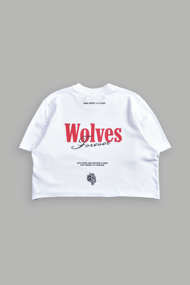 She Wlvs "Premium" (Cropped) Tee in White