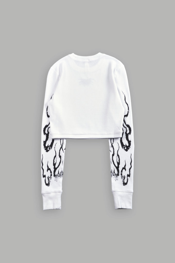 Darc Infernal Cropped Thermal L/S in White