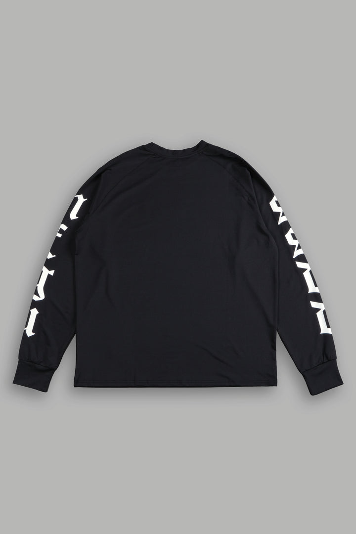 SSDDNFGU "Dry Wolf" L/S Raglan Tee in Black