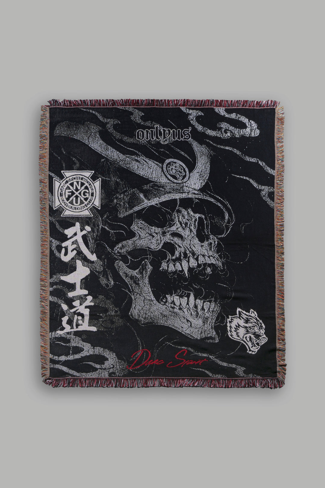 Darc Samurai Tapestry Blanket in Black
