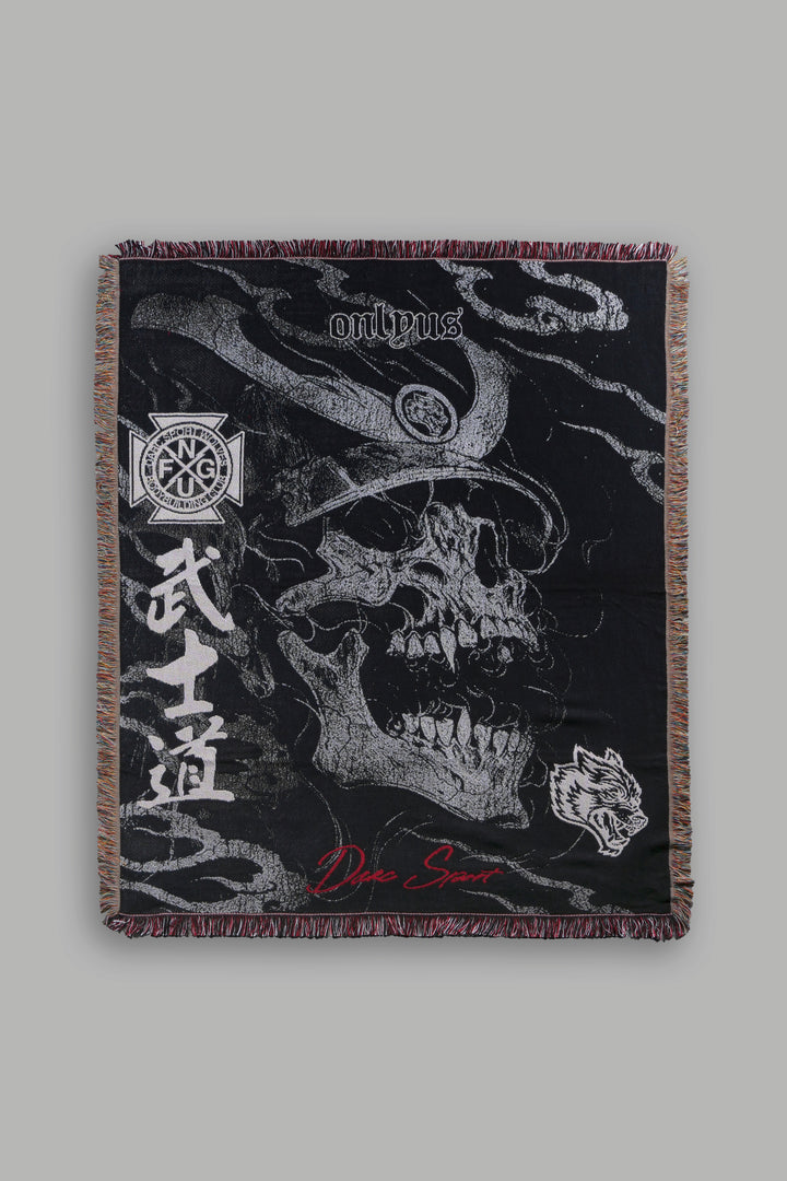 Darc Samurai Tapestry Blanket in Black