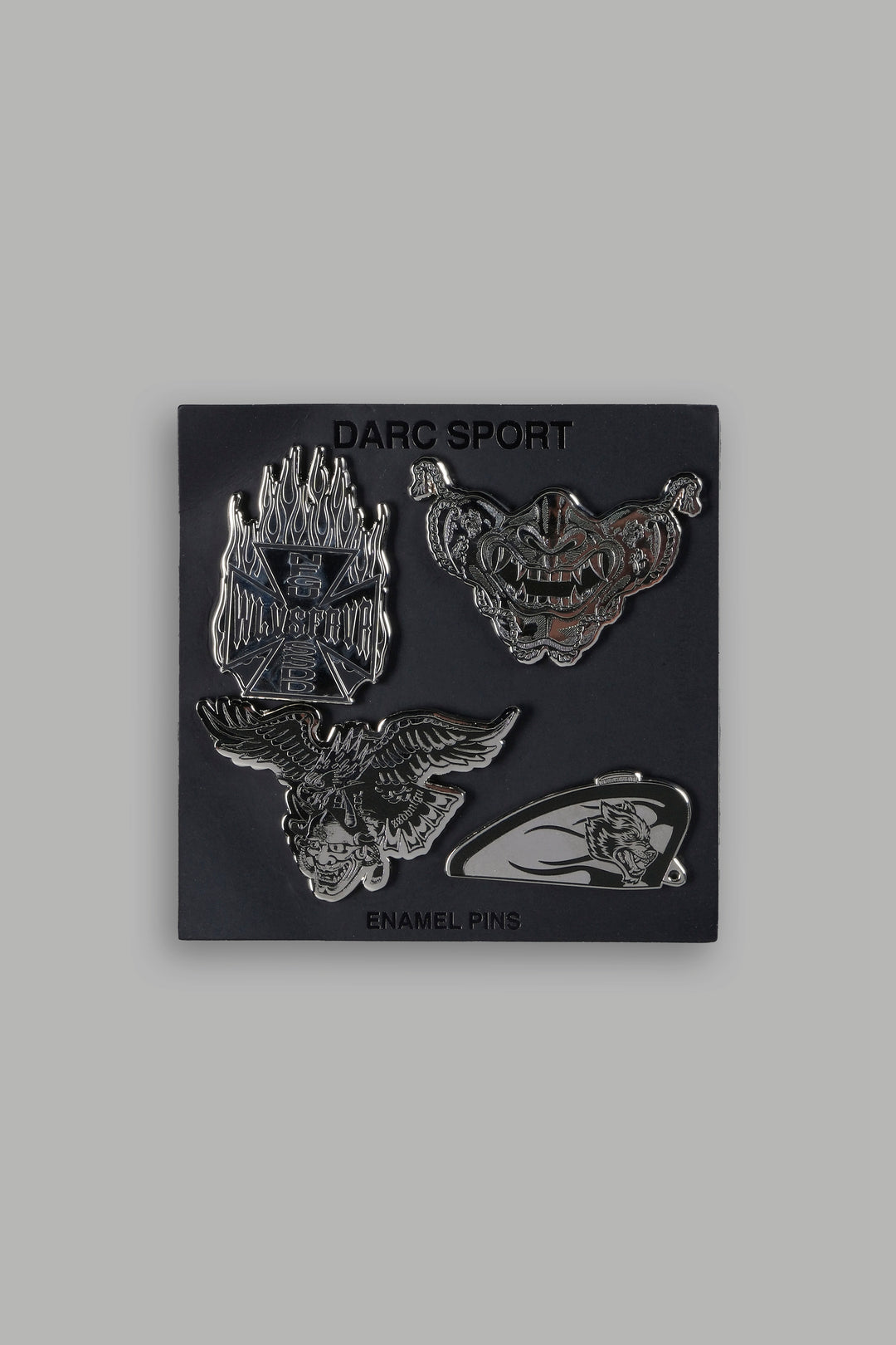 Bushido Icons Enamel 4 Pin Pack in Silver/Black