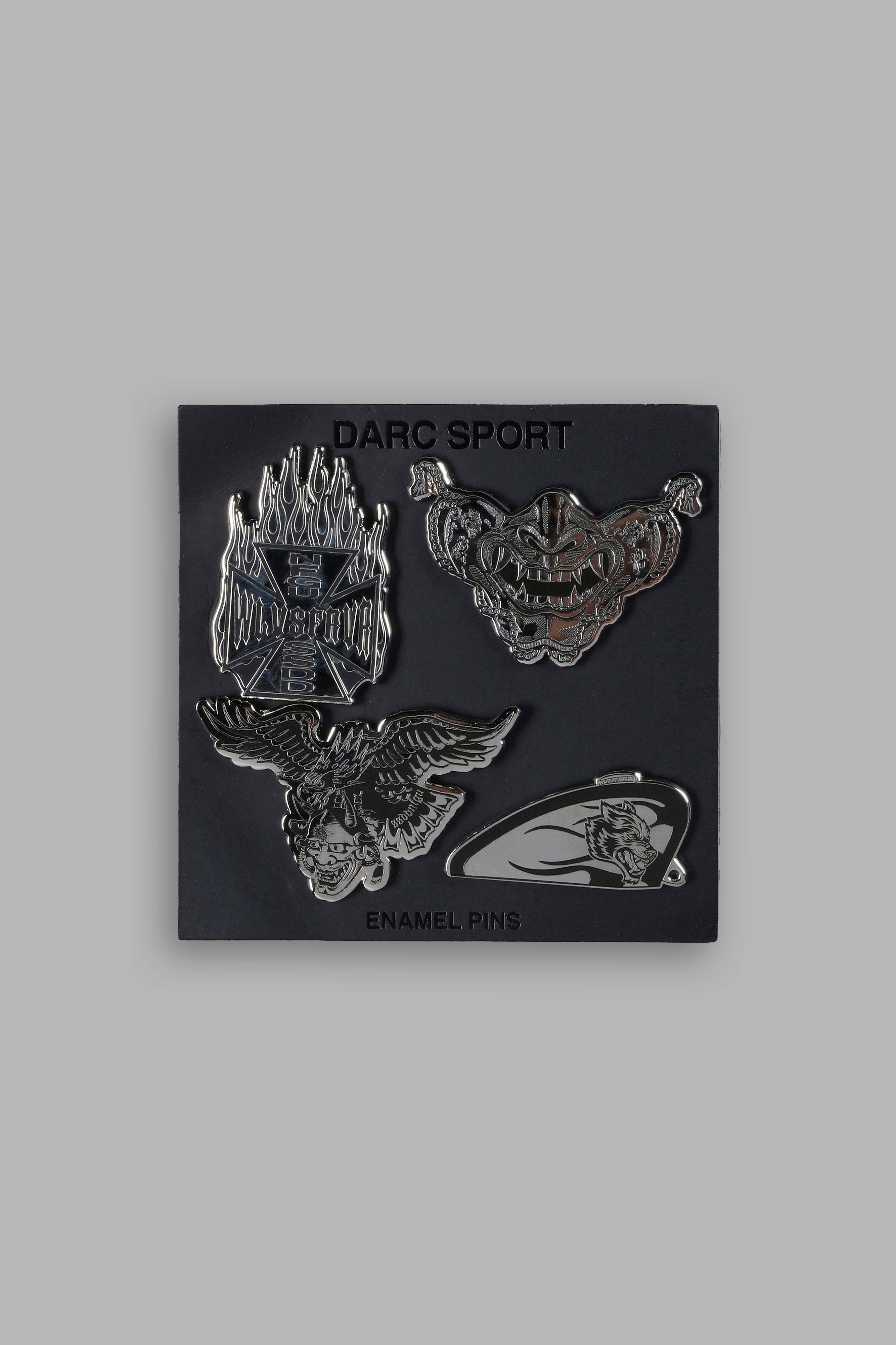 Bushido Icons Enamel 4 Pin Pack in Silver/Black