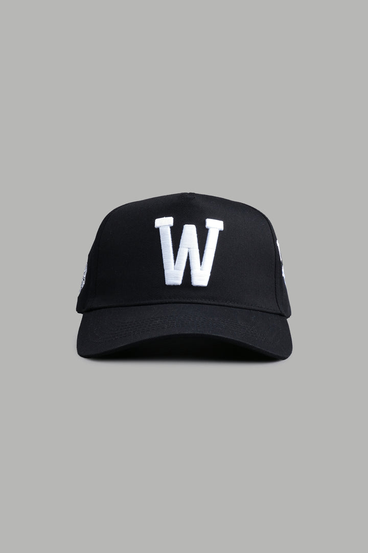 Wish You Were Here 5 Panel Hat in Black