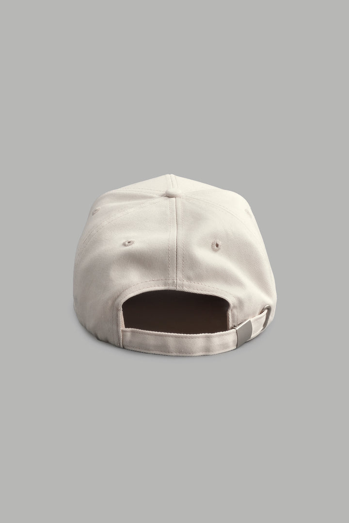 Our Path 5 Panel Hat in Cream/Roman Red