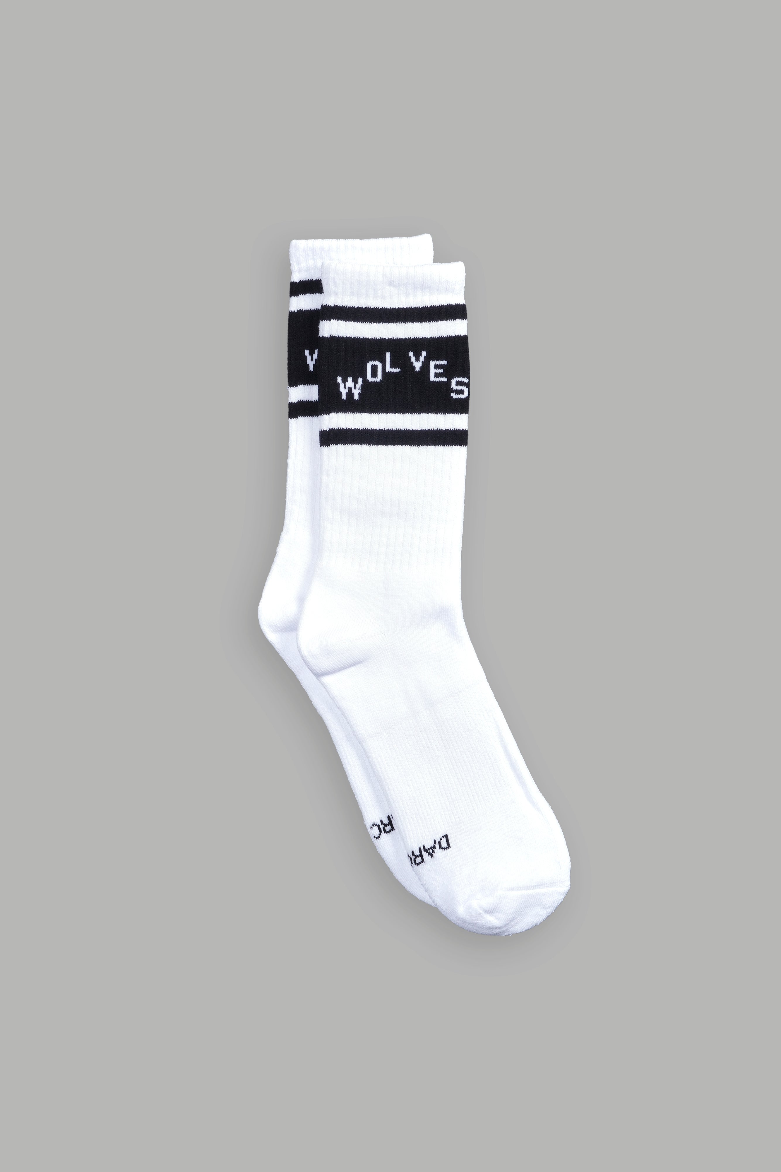 Pyramid Classic Socks in White/Black/Black