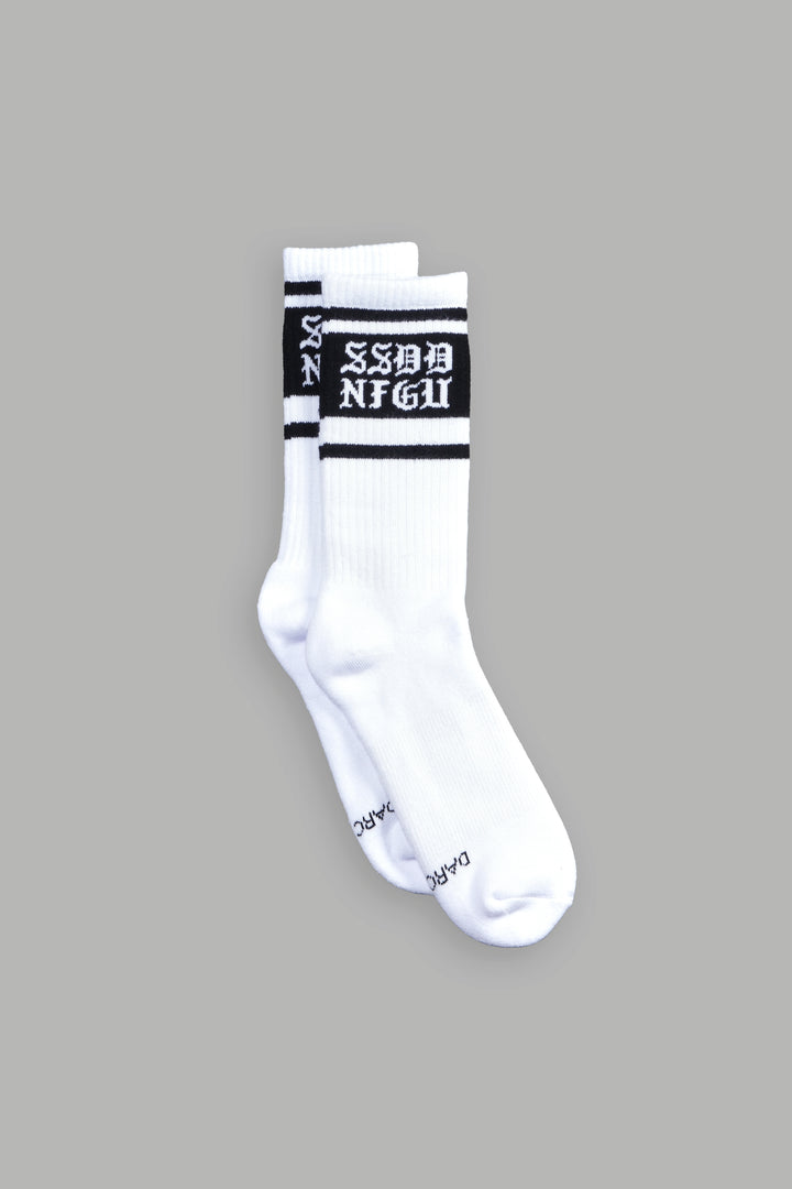 SSDD Classic Socks in White/Black/Black