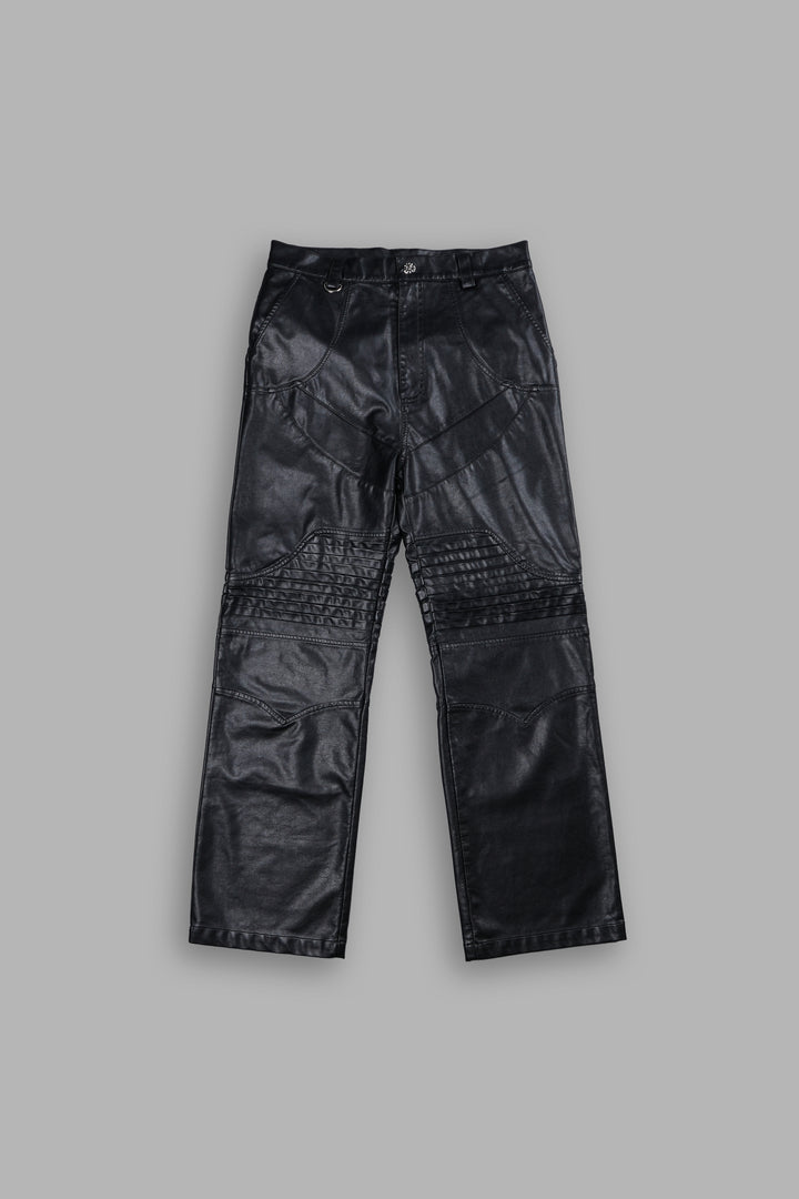 Chopper Wolf McKagan Faux Leather Pants in Black