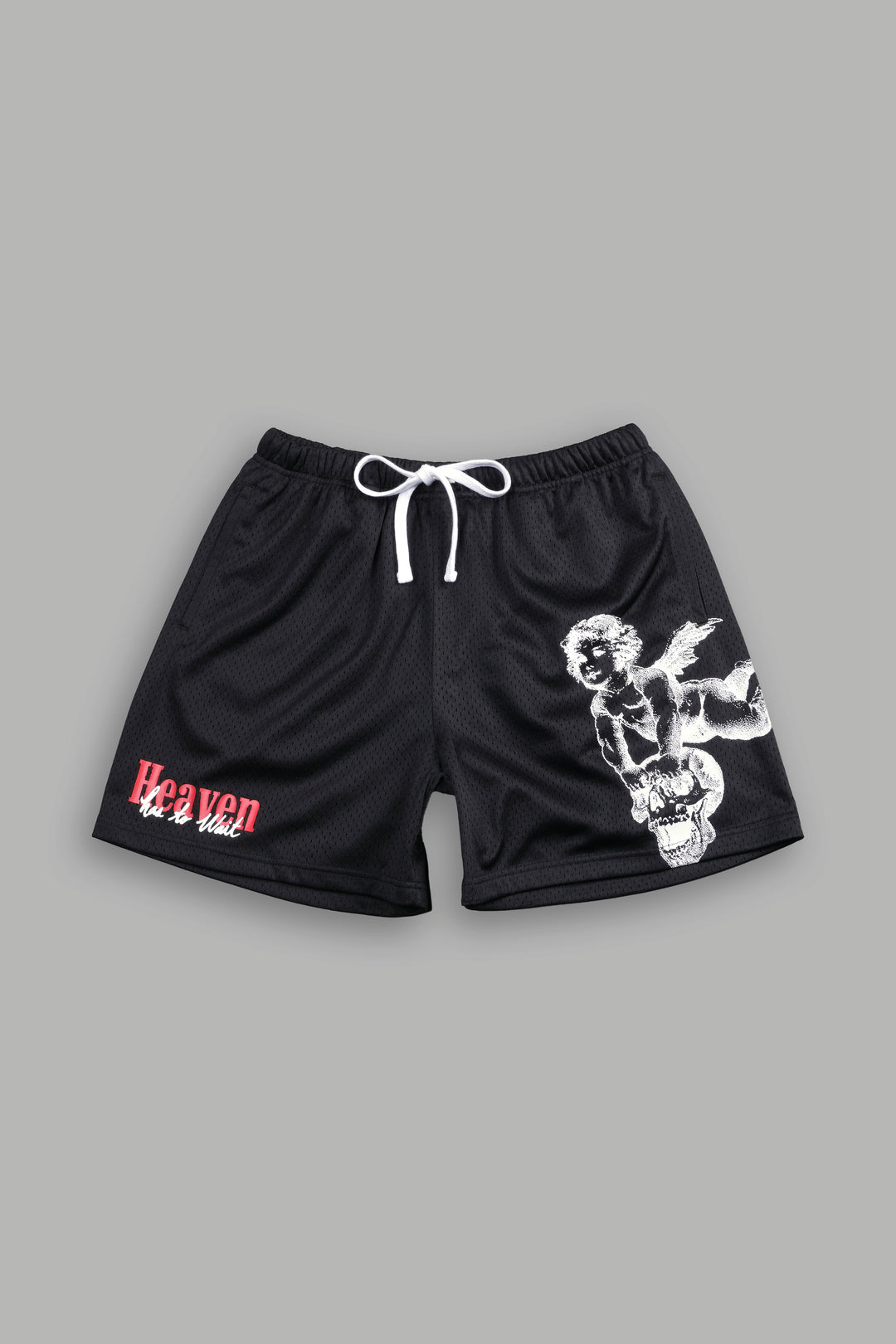 Guardian Cherub Mesh Shorts in Black