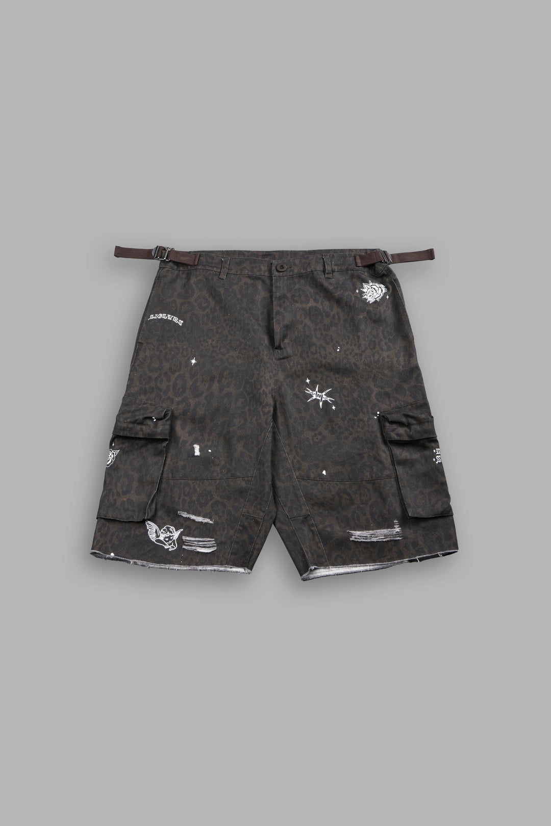 Darc Flash Duke Cargo Shorts in Darc Brown Leopard