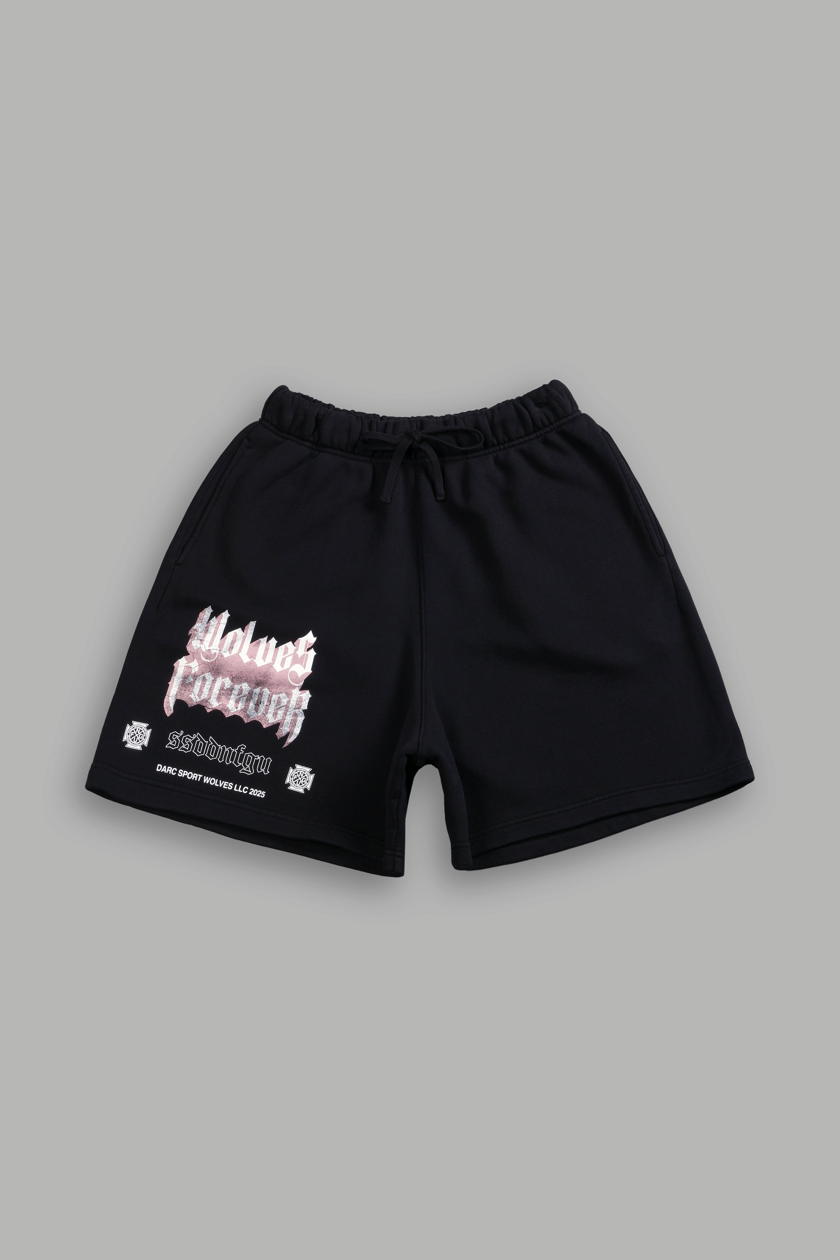 You'll Know Oversized Post Lounge Sweat Shorts in Black