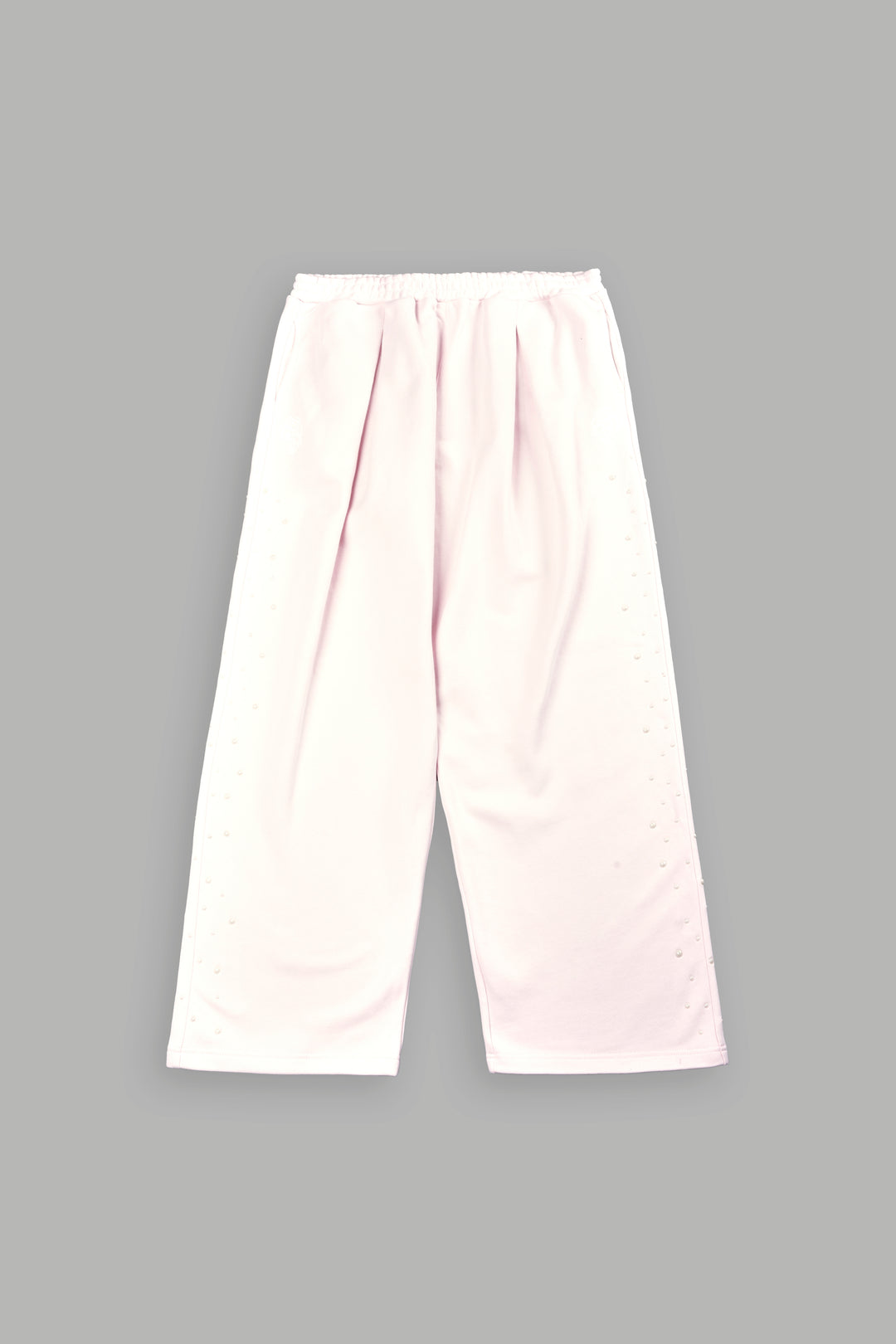 She Pearls Yara Pleated Sweat Pants In Blush Pink