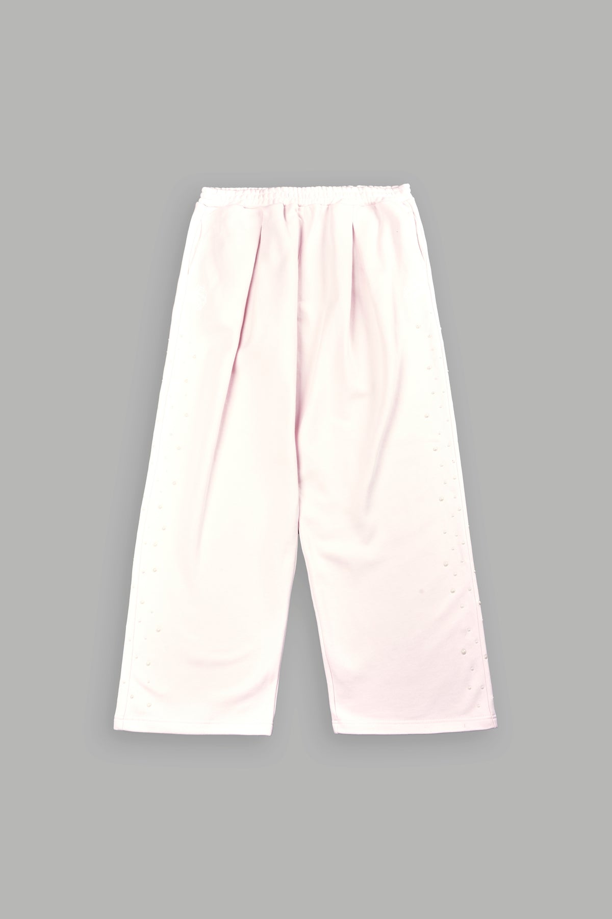 She Pearls Yara Pleated Sweat Pants In Blush Pink
