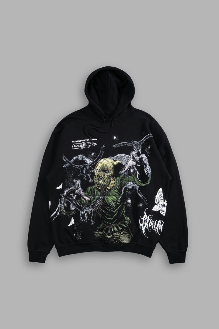 Scarecrow "Side-By-Side" Bishop Hoodie in Black