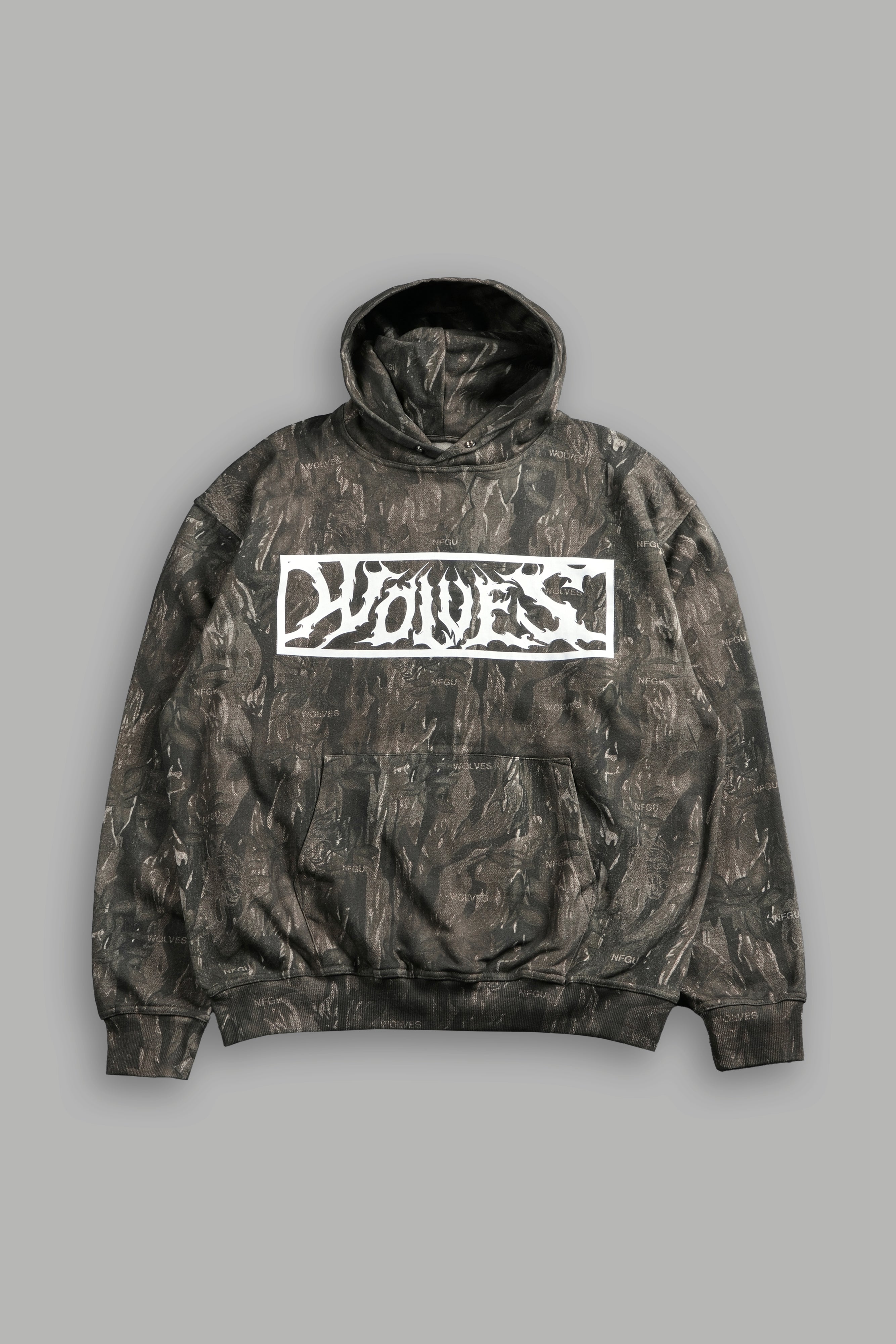 Midnight Wolves "Pierce" Hoodie in Vintage Norse Camo