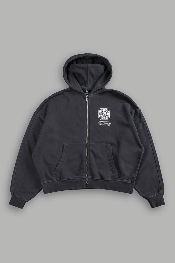 Our Lineage Darco Double Zip Hoodie in Wolf Gray