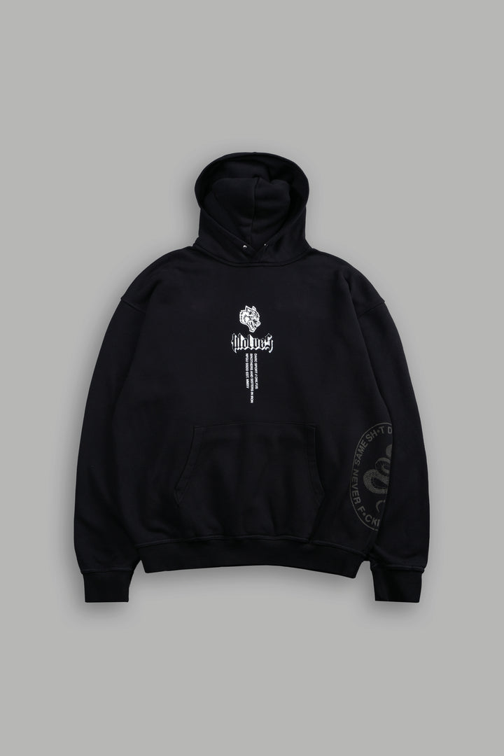 Free Will V2 Pierce Hoodie in Black