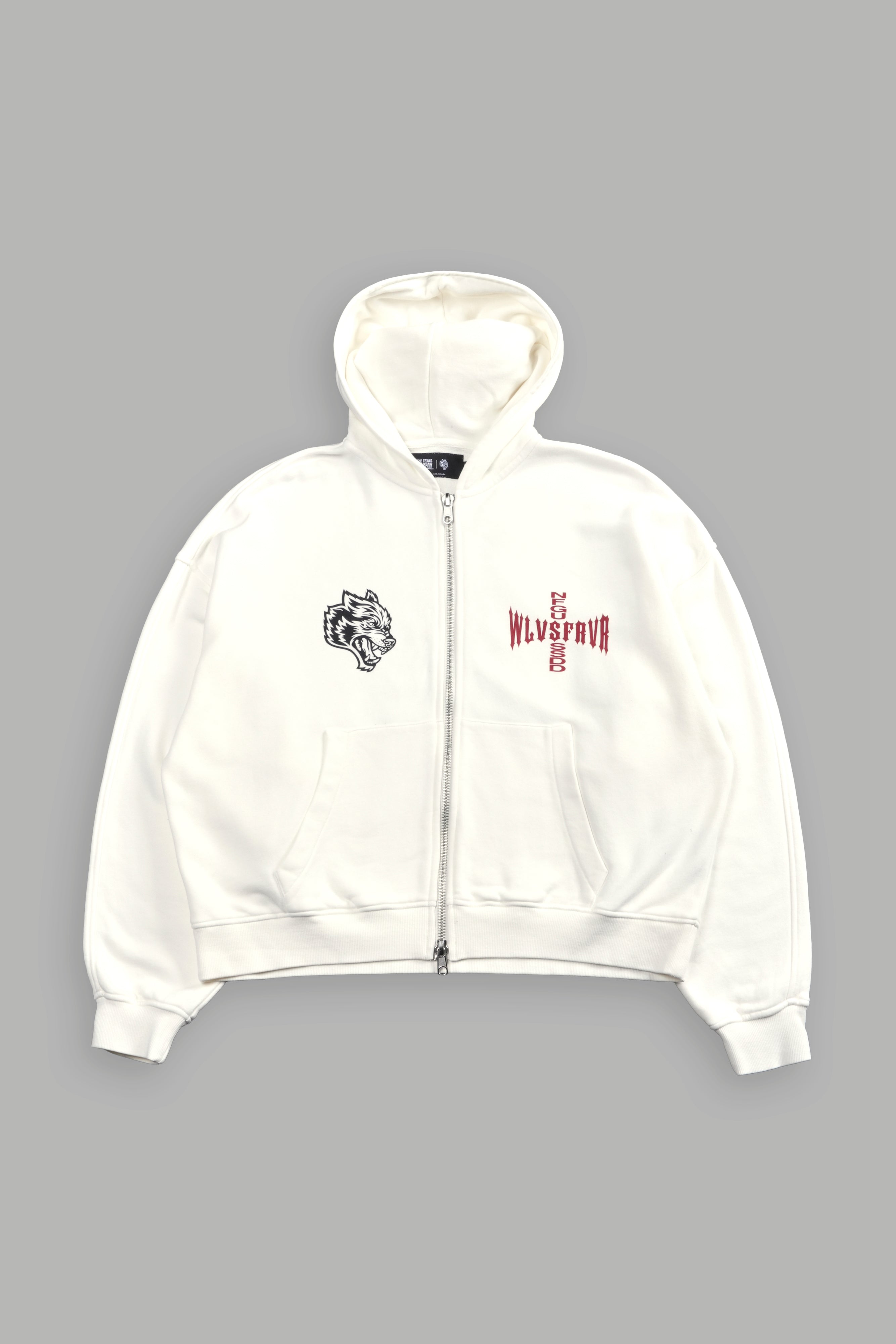 Born Darc Darco Double Zip Hoodie in Cream