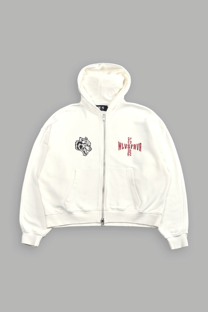 Born Darc Darco Double Zip Hoodie in Cream