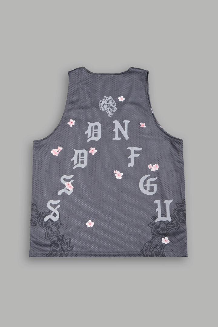 Shadow Blossom Reversible Bball Jersey In Slate Gray / All Of Us Camo