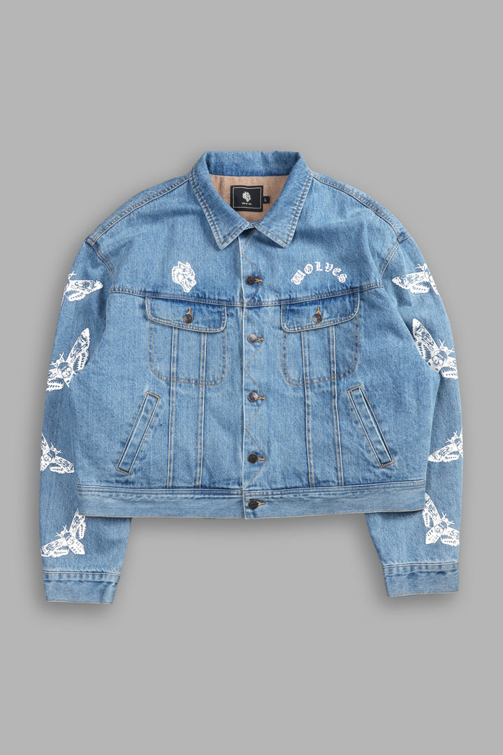 Reborn Cropped American Denim Jacket in Denim