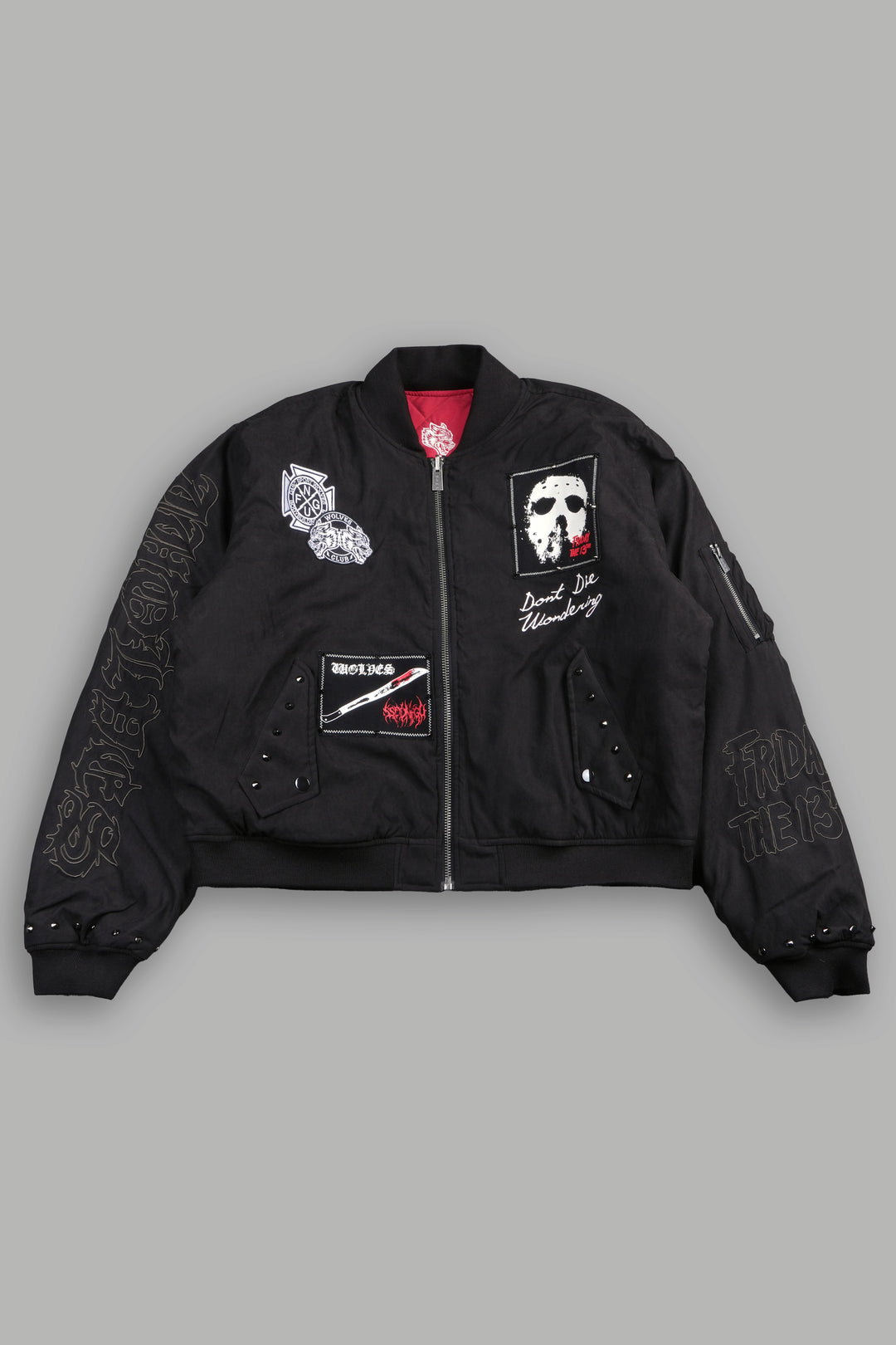 Jason Frvr Cloud Quilted Reversible Bomber Jacket In Black/Oxblood