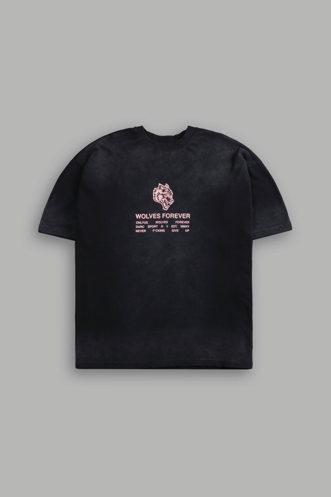 Wolves Have Your Back "Premium" Oversized Tee in Black Halo Wash